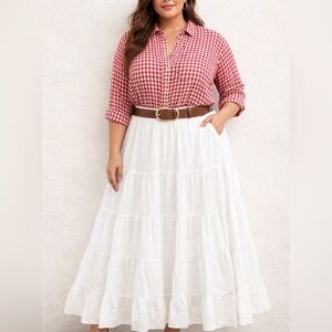 90’s RALPH LAUREN Red Gingham Shirt Size Large